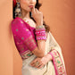 Anaita Beige Silk Zari Weaving With Classic Patola Saree With Blouse