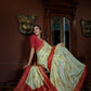 Vardha Parchment White Golden Zari Banarasi Satin Silk Saree | Swadesiicart