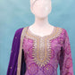 Anaita Lavender Digital print with Embroidered Silk Stitched Plazo Suit(Free Size)