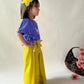 ArthLife Mustard Purple Butterfly Embroidered Co-Ord Set - Swadesiicart