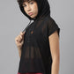 MKH Typography Printed Dri-FIT Hooded Relaxed Fit T-shirt - Swadesiicart