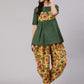 Aks Floral Printed Pure Cotton Kurti With Dhoti Pants