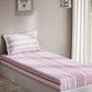 DDecor Purple & White Ethnic Motifs 144 TC Cotton Single Bedsheet with 1 Pillow Cover - Swadesiicart