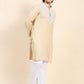 HOUSE OF KARI Ethnic Motifs Yoke Design Mandarin Collar Chikankari Pure Cotton Kurta | Swadesiicart