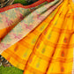 Exclusive Collection 100% Pure Cotton Yellow Tant Saree With Hand Weaving Work - Swadesiicart