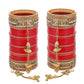 Tehzeeb Creations Bridal Bangle Set Wedding Punjabi chuda Designer chura CZ Stone Red Color choora Set for Women - Swadesiicart