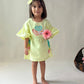 ArthLife Yellow Donuts Embroidered Dress