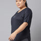 MKH Plus Size Typography Printed Dri-FIT Sports T-Shirt - Swadesiicart