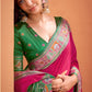 Anaita Magenta Silk Zari Weaving With Classic Patola Saree With Blouse