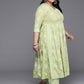 Ahalyaa Women's Traditional wear Kurta Set - Green | Swadesiicart