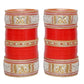 Tehzeeb Creations Bridal Bangle Set Designer Red Color Punjabi Choora Wedding Chura, Chuda for Womens - Swadesiicart