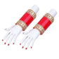 Tehzeeb Creations Bridal Bangle Set Designer Golden White & Red Stone Chuda Dulhan Wedding Choora Fashion Chura For Women - Swadesiicart