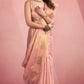 Anaita Baby Pink Silk Tissue Zari Weaving Work Saree With Blouse Piece