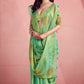 Anaita Sea Green Silk Tissue Zari Weaving Work Saree With Blouse Piece