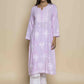 HOUSE OF KARI Floral Embroidered Chikankari Straight Kurta | Swadesiicart