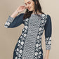HERE&NOW Floral Embroidered Chikankari Kurta with Trousers & Dupatta | Swadesiicart