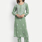 ADA Ethnic Motifs Embroidered Chikankari Kurta with Trousers | Swadesiicart