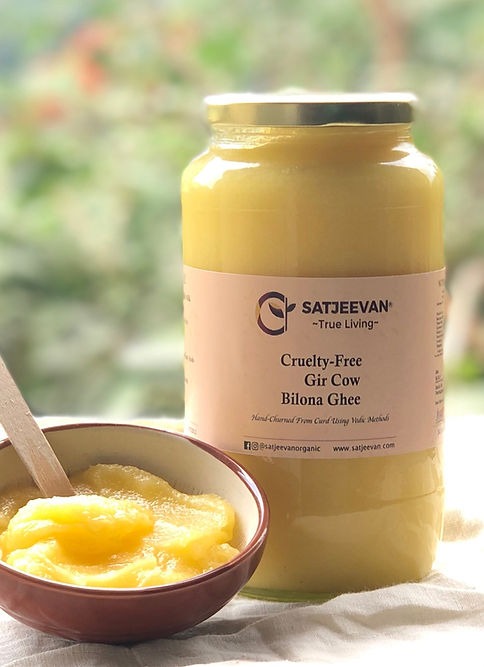 Satjeevan A2 Gir Cow Bilona Ghee | Pure A2 Gir Cow Bilona Ghee | 100% Gir Cow Ghee | Traditional Cow Ghee - Swadesiicart