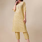Kalini Women Woven Striped Thread Work Kurta with Trousers - Swadesiicart