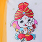 Lil Drama Janmashtami Girls Orange Lehanga and White Choli with Dupatta Ethnic Set | Swadesiicart