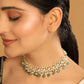 Nuyug 22K Gold Plated Royal Kundan Necklace with Green Stones | Swadesiicart