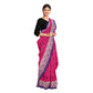 Exclusive Collection 100% Pure Cotton Pink Tant Saree With Hand Weaving Work - Swadesiicart