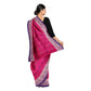 Exclusive Collection 100% Pure Cotton Pink Tant Saree With Hand Weaving Work - Swadesiicart