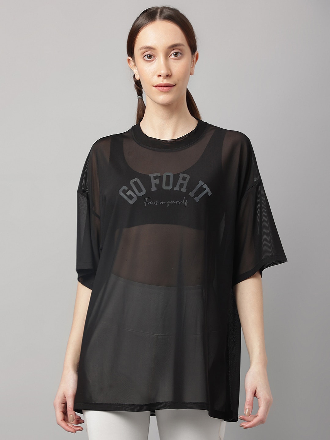 MKH Typography Printed Drop Shoulder Sleeves Dri-FIT Sports T-Shirt - Swadesiicart