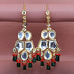 Tehzeeb Creations Back Meenakari Gold-Polished Multicolor Color Tika Earring Jewellery Set Uncut Big Faux Kundan Dibbi Kundan Choker Necklace Set | Swadesiicart