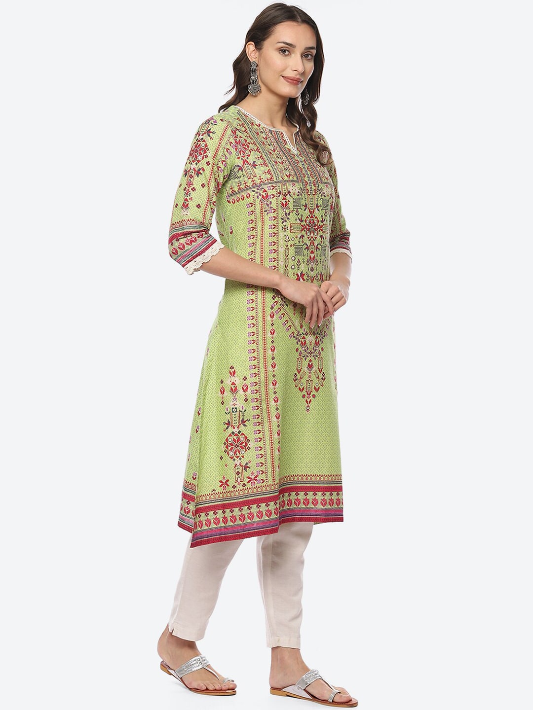 Biba Women Ethnic Motifs Printed Kurta - Swadesiicart
