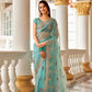 Tikhi Imli Ethnic Motifs Embroidery Organza Heavy Work Saree | Swadesiicart