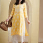 ADA Floral Lucknowi Chikankari Straight Kurta | Swadesiicart