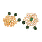 Saraf RS Jewellery Gold-Polished White & Green American Diamond Studded Choker Jewellery Set | Swadesiicart