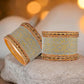 Tehzeeb Creations Bridal Bangle set Wedding Punjabi chuda Designer chura CZ Stone with Kundan Stone Grey Color choora - Swadesiicart
