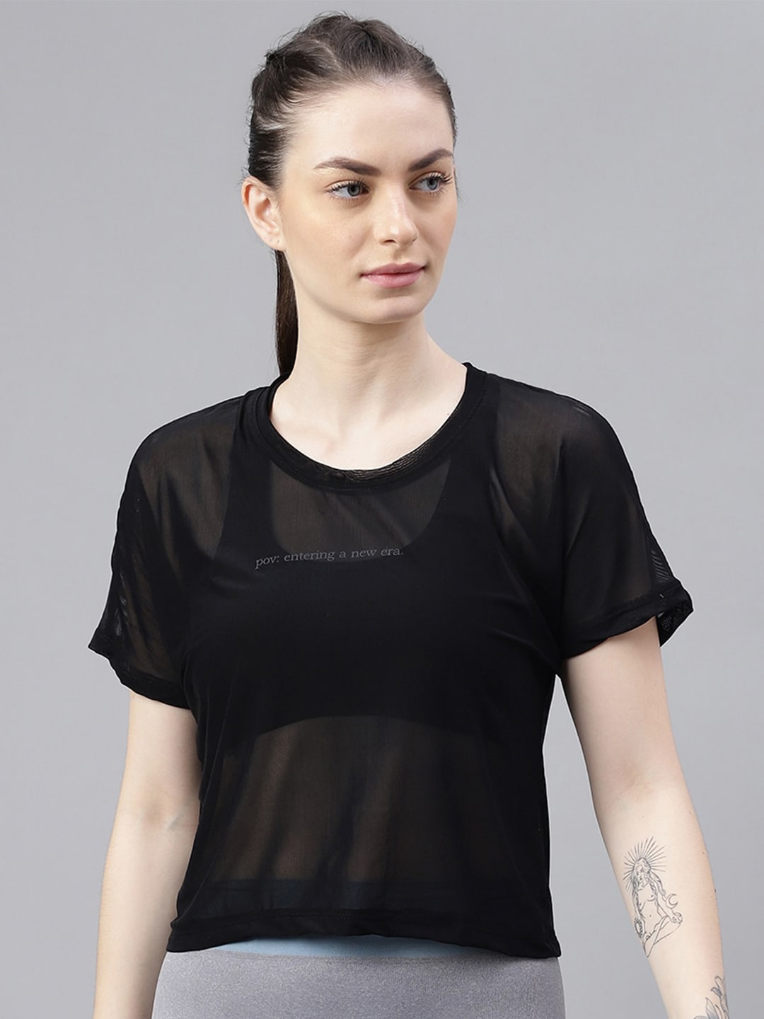 MKH Typography Printed Relaxed Fit Dri-FIT Sports T-shirt - Swadesiicart