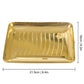 Spillbox Gold-Toned Brass Rectangular Lines Thali Pooja Essential | Swadesiicart