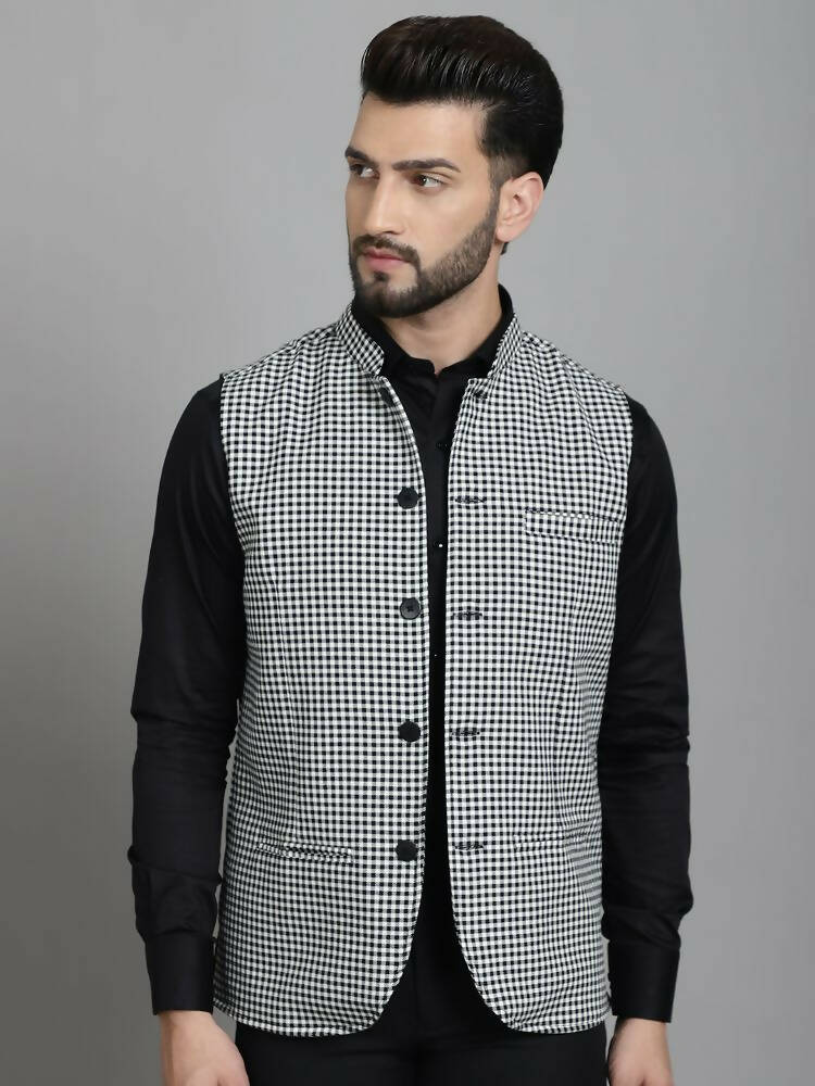 Even Apparels Nehru Jacket With Welt Pockets - Multi | Swadesiicart