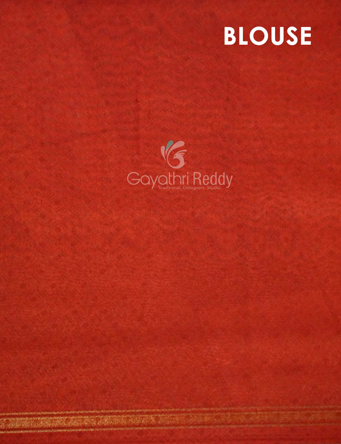 Shades of Dark Navy Blue With Orange Blouse Creeper Design Semi Chanderi Saree By Gayathri Reddy Designer Studio | Swadesiicart