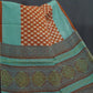 Chikoo Brown Block Print Pure Mulmul Cotton By Gayathri Reddy Designer Studio | Swadesiicart