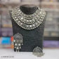 Tehzeeb Creations Women's Silver Colour Oxidised Necklace Set With Mirror Work - Swadesiicart