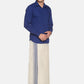 Sethukrishna Men Off White Traditional Kerala Double Mundu | Swadesiicart
