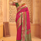 Shree Shyam Fashion Silk Blend Dark Pink Saree