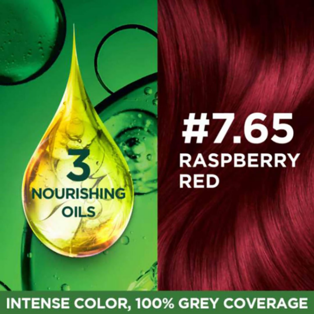 Garnier Color Naturals Ultra Hair Color - 7.65 Raspberry Red - Swadesiicart