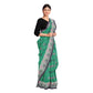 Exclusive Collection 100% Pure Cotton Green Tant Saree With Hand Weaving Work - Swadesiicart
