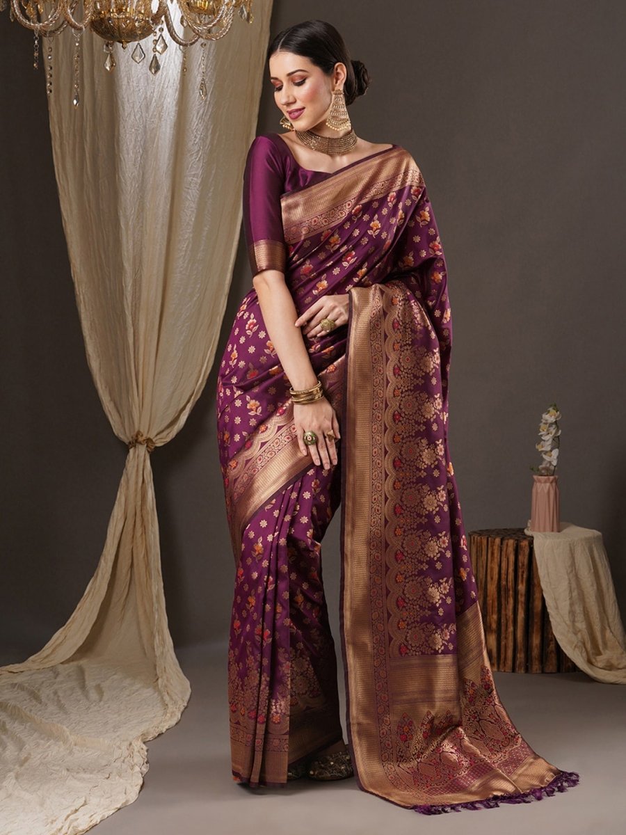Anouk Woven Design Zari Banarasi Saree | Swadesiicart