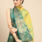 Anouk Yellow Zari Pure Silk Banarasi Saree | Swadesiicart