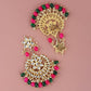 Tehzeeb CreationsEthnic Gold Plating Padmavat Jewelry Kundan Necklace Set for Girls & Women - Swadesiicart