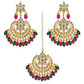Tehzeeb CreationsEthnic Gold Plating Padmavat Jewelry Kundan Necklace Set for Girls & Women - Swadesiicart