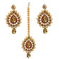 Tehzeeb CreationsStunning Stone Gold-Polished Necklace Set for Girls & Women - Swadesiicart