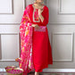 The52 Women's Rayon Fabric Straight Kurta, Pant and Dupatta Set - Swadesiicart